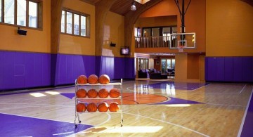 indoor home basketball courts in summer houses