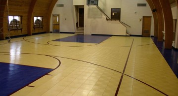 indoor home basketball courts with direct access to the house