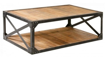 industrial wood coffee table designs with open drawer