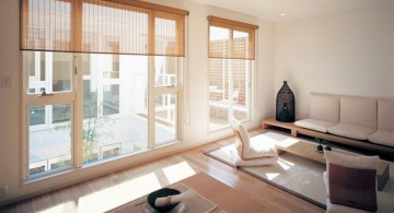 japanese inspired living room for an apartment