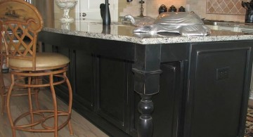kitchen island with sink with silver turtle decoration