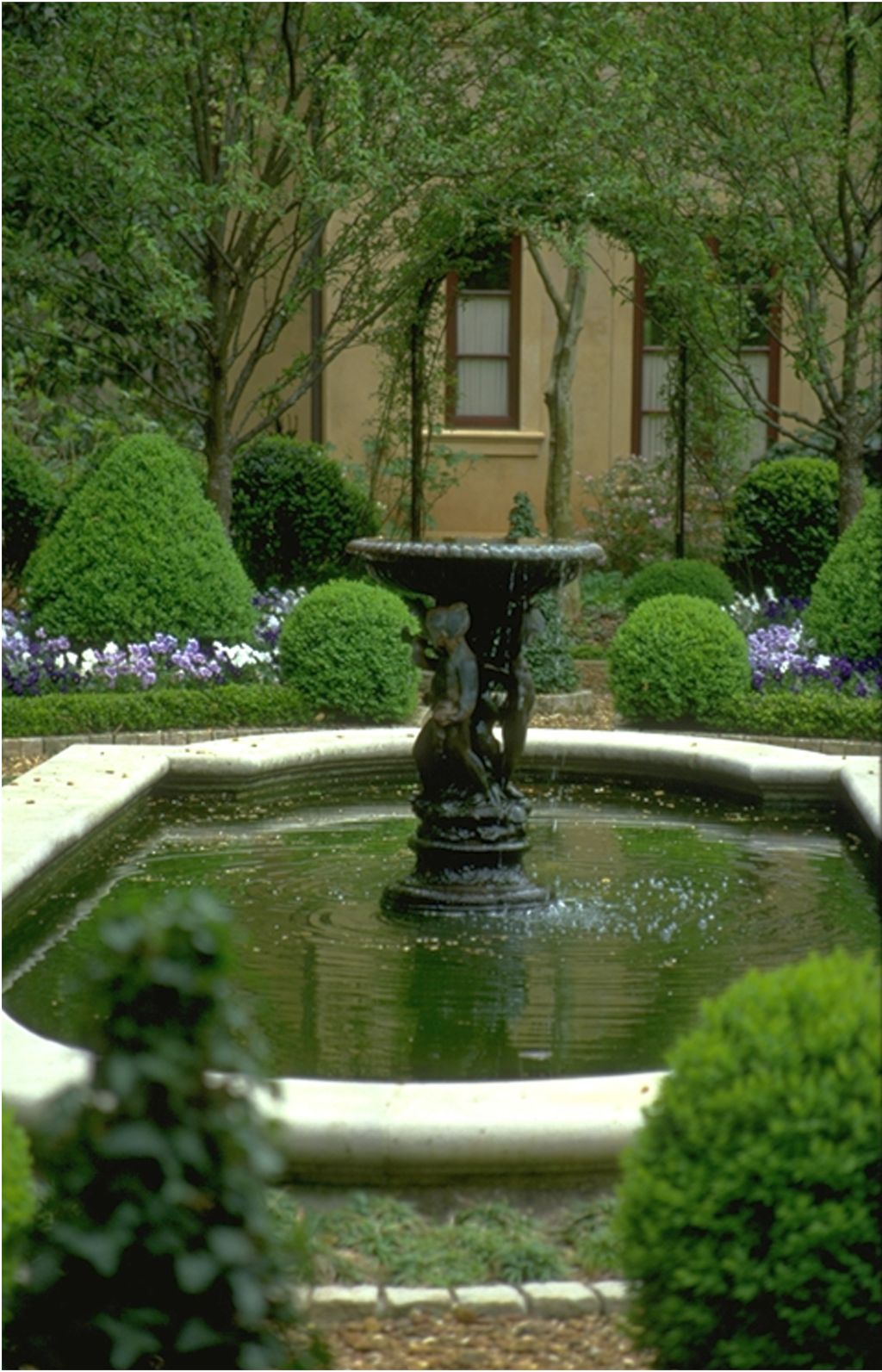 landscape fountain design ideas for side yard