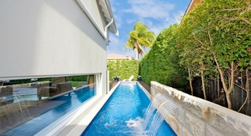 lap pool designs for narrow side yard