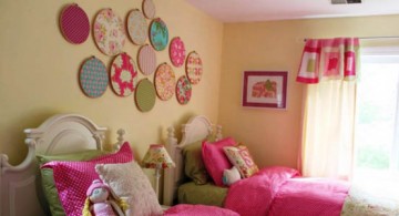 large round frames diy bedroom art