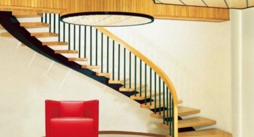 large spiral wooden staircase designs