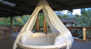 large white bedroom swing chair enough for two