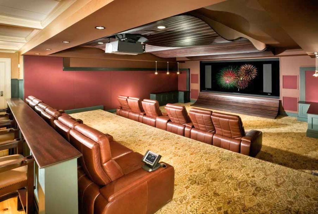 lighting ideas for basement as cinema and mini bar