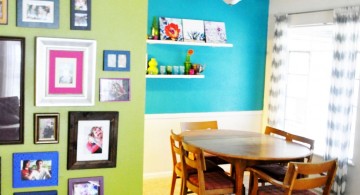 lime green accent walls