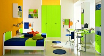 lime green accent walls for kids bedroom