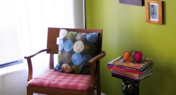 lime green accent walls for living room corner