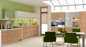 lime green accent walls for room with skylight