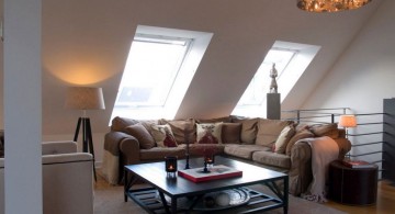 living room with skylight ideas for attic living room