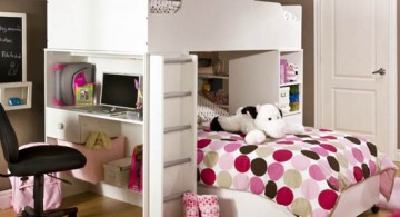 loft bed with desk white for small room
