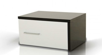 low with single drawer modern nightstands white