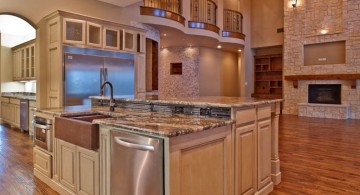 luxurious kitchen island with sink