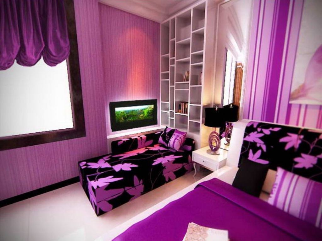luxurious teenage girls room inspiration designs in purple