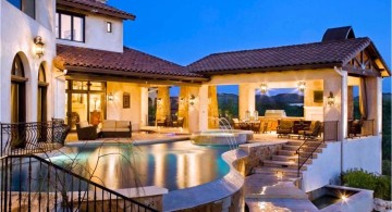 luxury above ground Backyard pool designs