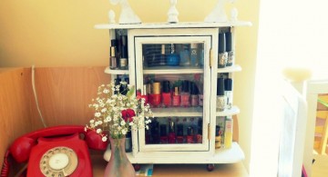 make up storage cabinet ideas for nail polish