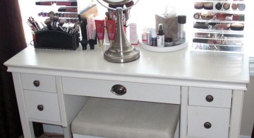 make up storage cabinet ideas in classic white