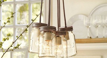 making a pendant light with mason jars