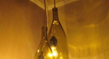making a pendant light with used wine bottle
