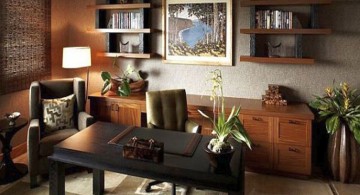 masculine and elegant stylish home office