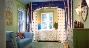 medieval blue teenage girl curtain designs