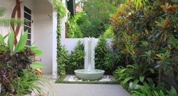 mediterranean style landscape fountain design ideas for small space