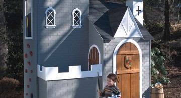 middle century castle luxury outdoor playhouse