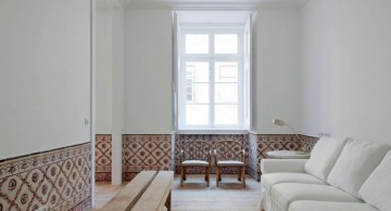 minimalist Japanese inspired long living room ideas