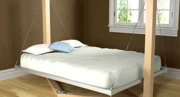 minimalist hanging swing bed