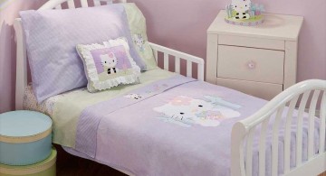 minimalist in soft purple hello kity girls bedroom designs for small rooms