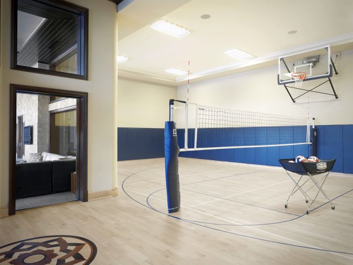 19 Modern Indoor Home Basketball Courts Plans and Designs