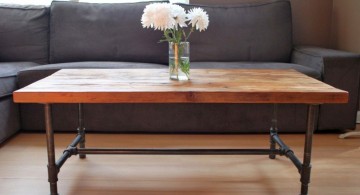 minimalist industrial wood coffee table designs