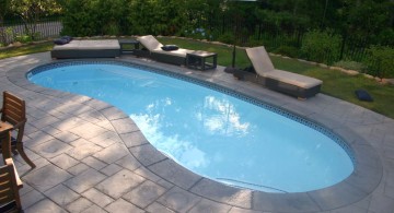 minimalist kidney shaped swimming pools