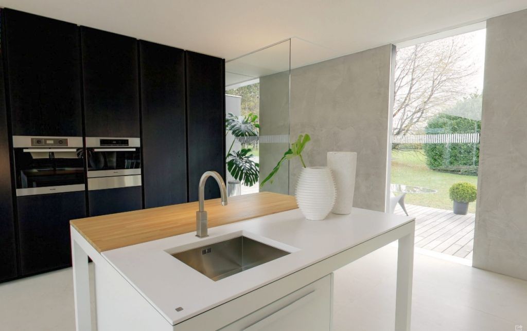 minimalist kitchen island with sink