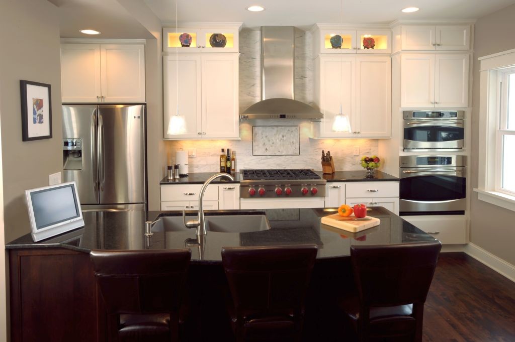 minimalist modern kitchen island with sink