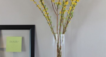 minimalist tall vase with branches