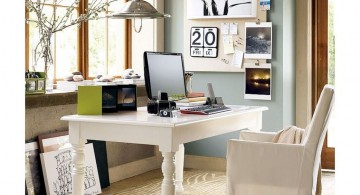 minimalist white home office design ideas for small spaces