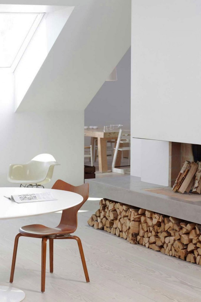 minimalist white scandinavian fireplace design ideas