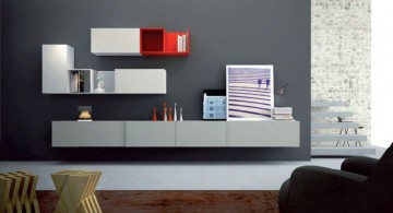minimalistic wall shelving units for living room