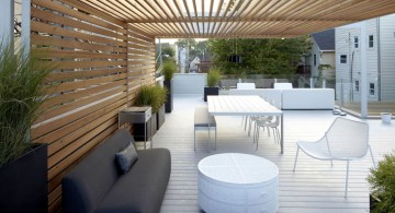 modern deck design for the small corner