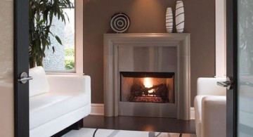 modern fireplace designs with glass for limited space