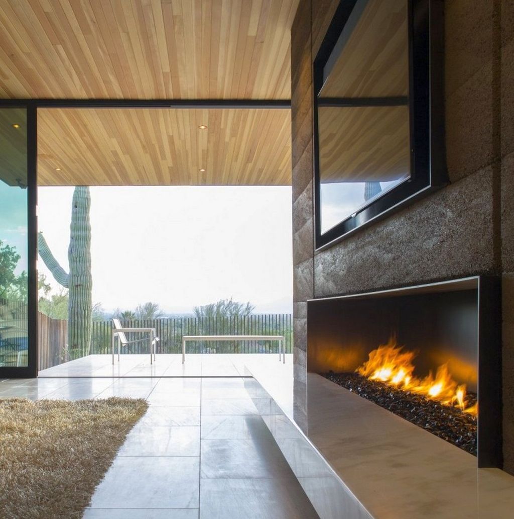 20 Elegant Modern Fireplace Designs with Glass