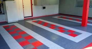 modern garage designs and inspiration in grey and red