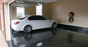 modern garage designs and inspiration with black granite tiles