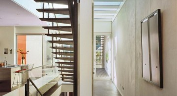 modern hallway decorating ideas for small space and contemporary staircase