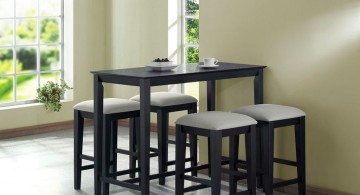 modern kitchen tables for small spaces in dark wood