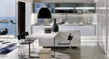 modern kitchen tables for small spaces in white industrial
