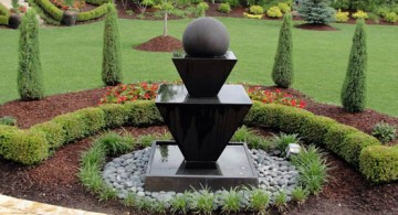 modern landscape fountain design ideas